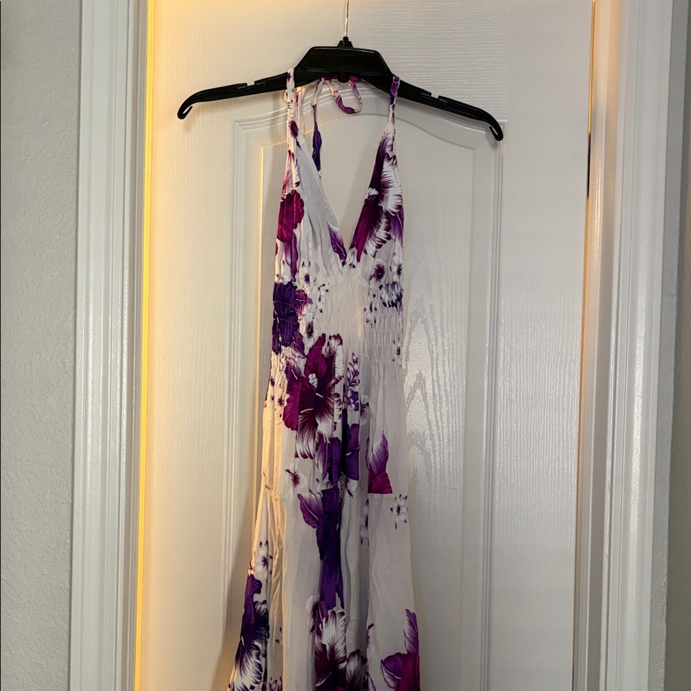 Floral Halter Maxi Dress